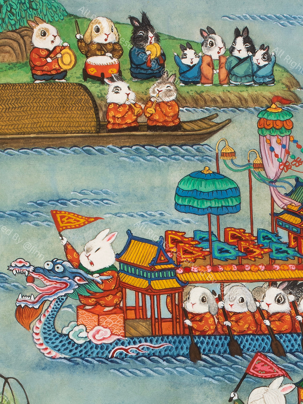 《習遊記·端午節》（图ZMzk1MjE2NjAw） - 艺术插画 - 站酷设计师程靖Jinn原创素材 - 站酷ZCOOL