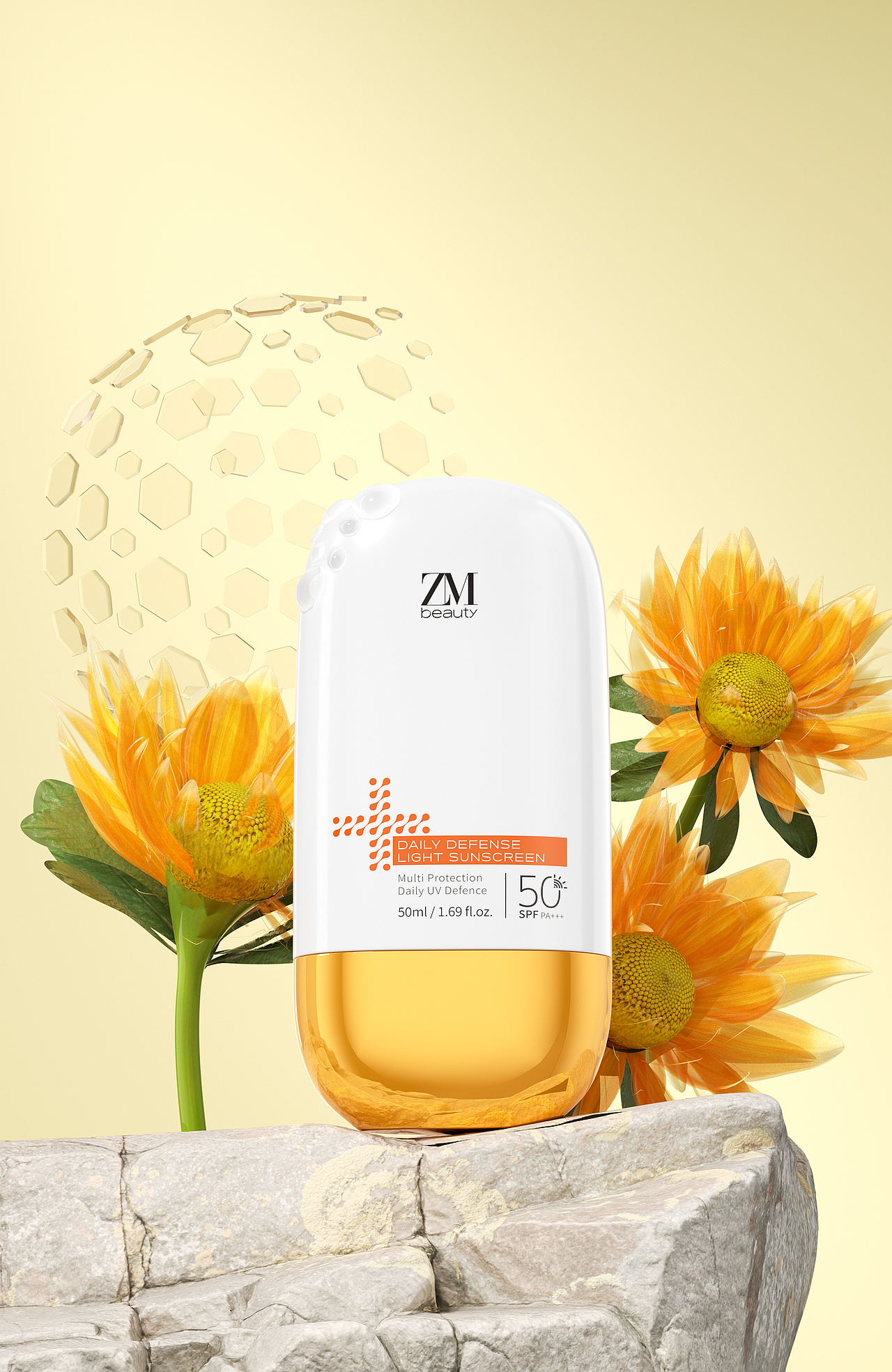 近期美妆类/眼油/防晒霜等建模渲染