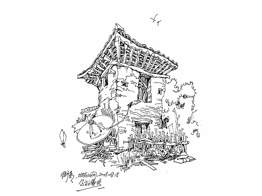 建筑之美，关于钢笔画风景速写。