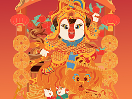 2026馬年趙公明ip形象新年插畫系列