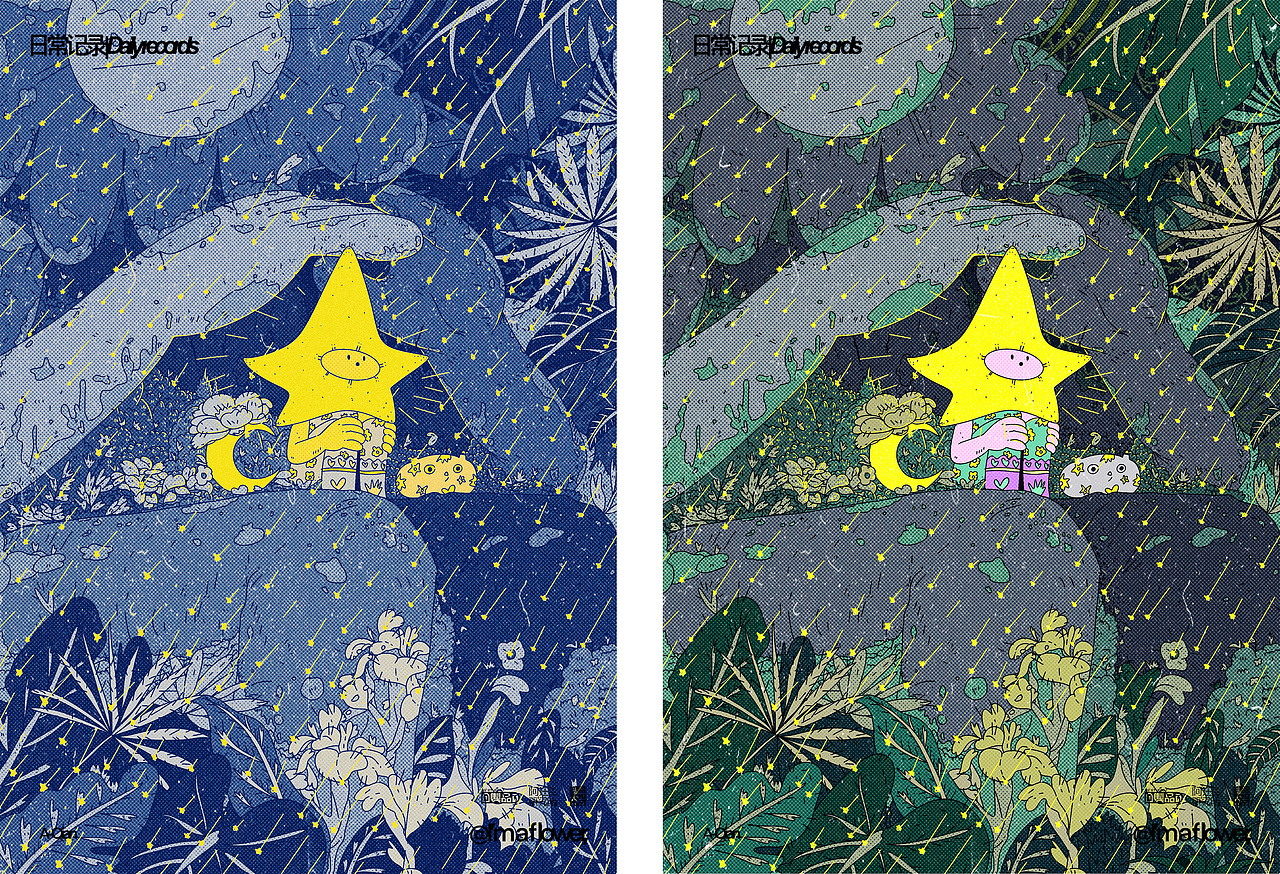 阿花系列05（图ZMzk1MjUxNTM2） - 新锐潮流插画 - 站酷设计师阿迁原创素材 - 站酷ZCOOL