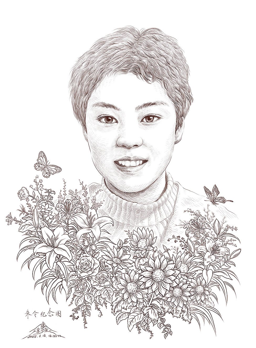 为朱令画的纪念图《令爱相随》（图ZMzk1MjUxODMy） - 艺术插画 - 站酷设计师傅淳强画者之旅原创素材 - 站酷ZCOOL