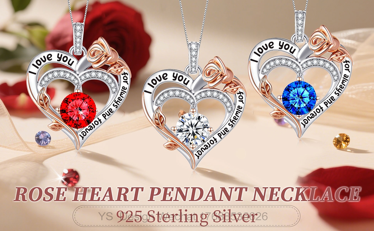 亚马逊A+女士项链实拍+精修设计