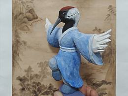 原创木雕|空山鹤形