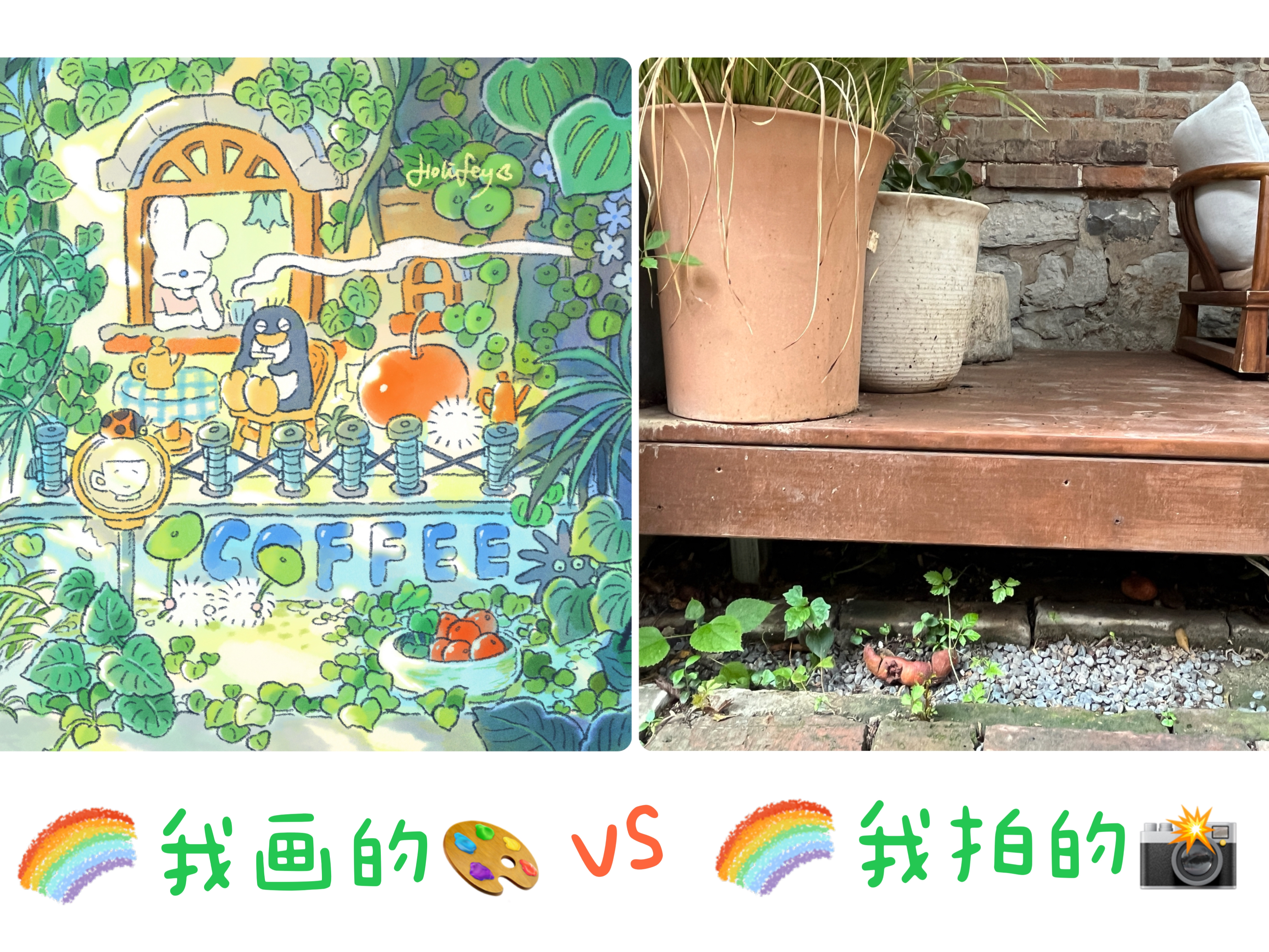 我画的🎨vs 我拍的📸