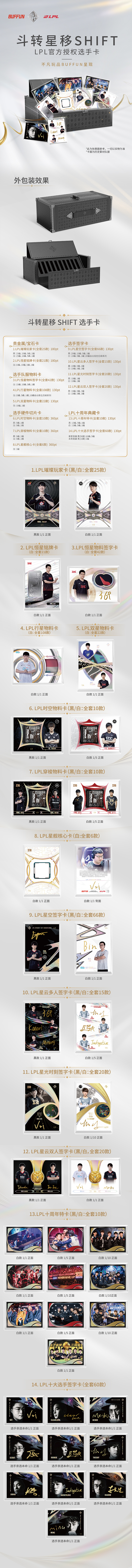 不凡玩品《斗转星移SHIFT》LPL官方授权选手卡