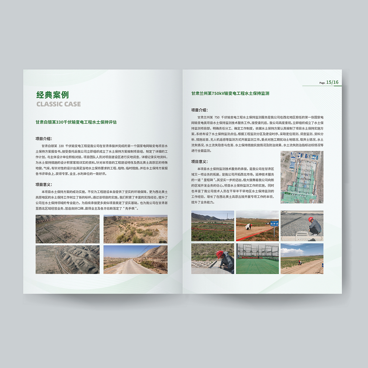 绿色简约环保咨询行业企业画册