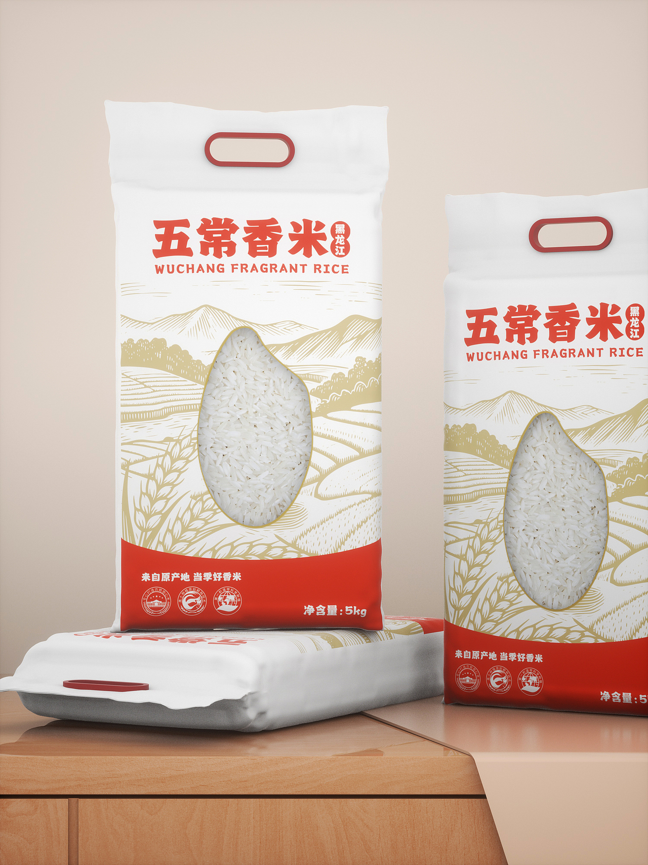 原创包装设计|黑龙江 五常香米包装
