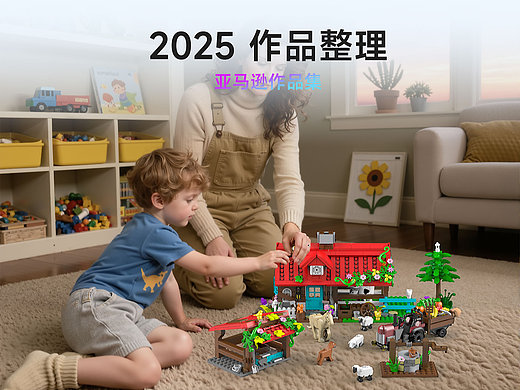 Amazom亚马逊积木玩具 农场积木 儿童益智组装玩具积木