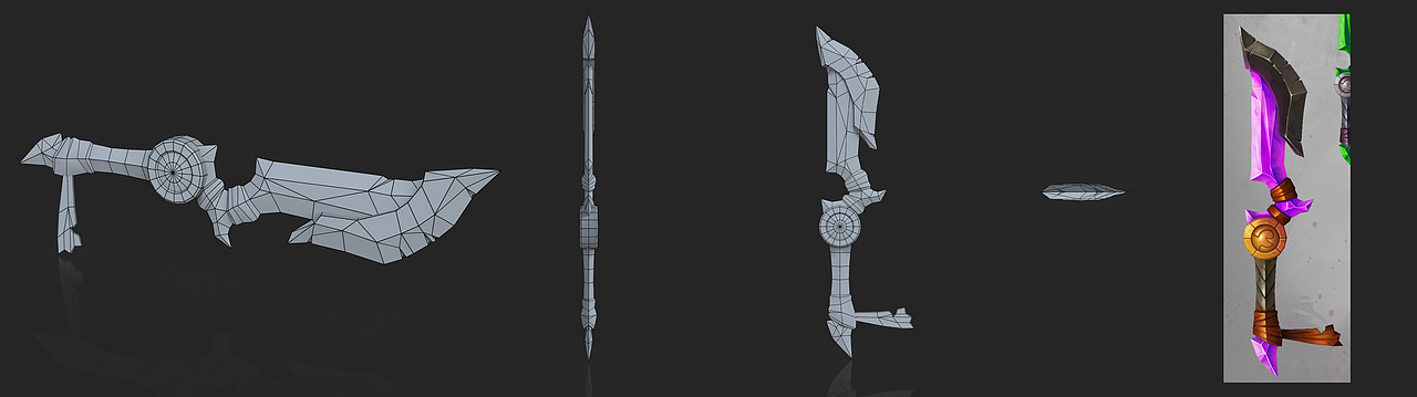 低模武器道具制作（图ZMzk1MzA1NTky） - 动画/影视 - 站酷设计师姜江撞奶原创素材 - 站酷ZCOOL