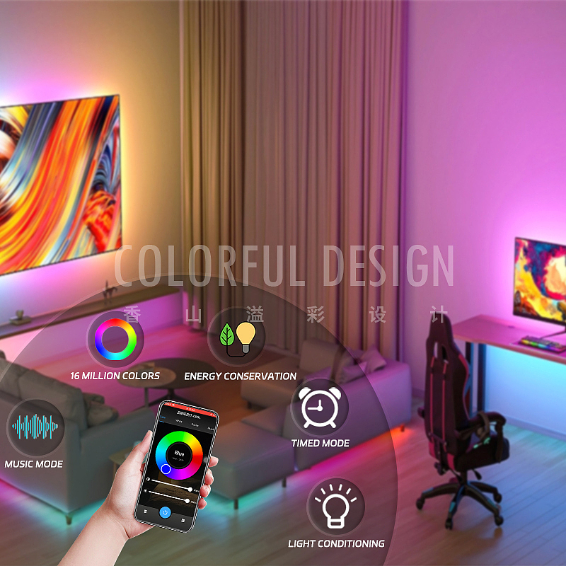 智能彩灯-亚马逊主副图设计拍摄精修作品跨境电商美工