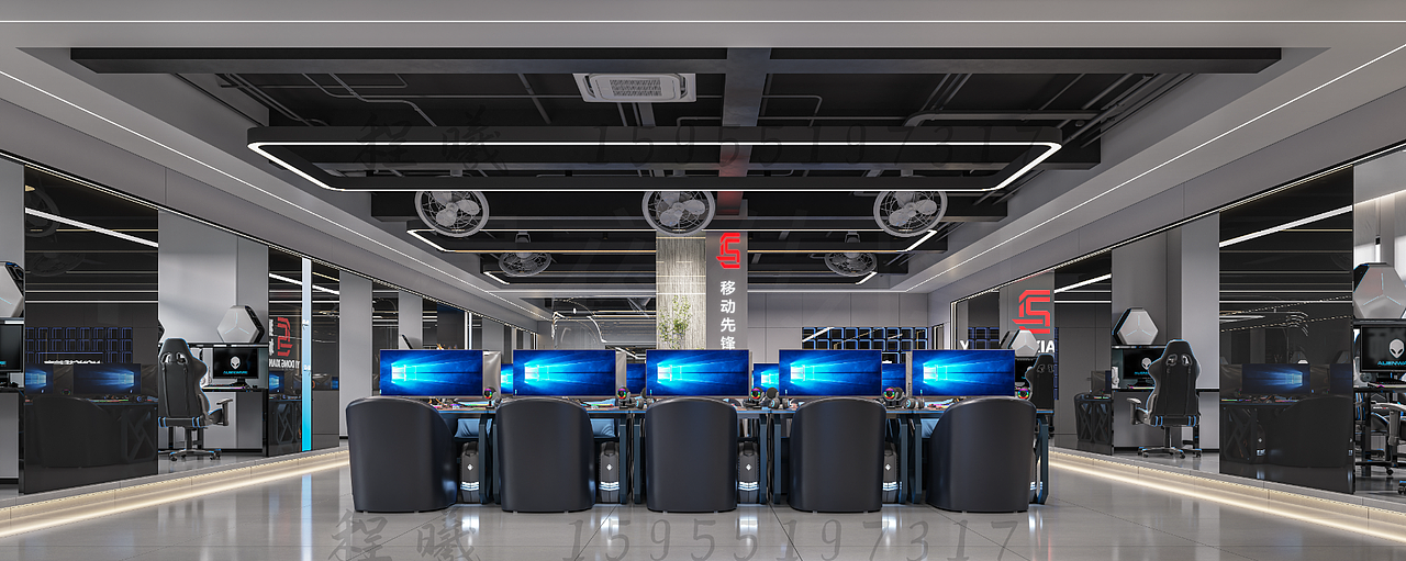 网咖 电竞馆（图ZMzk1MzEyMjUy） - 商业空间设计 - 站酷设计师小程曦原创素材 - 站酷ZCOOL