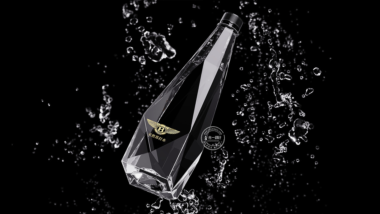 钻石品质,水中贵族,宾利集团克东天然苏打水包装设计