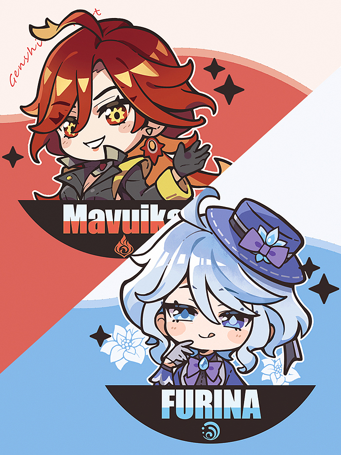 【原神】温迪钟离影纳西妲芙宁娜玛薇卡六神瓶盖吧唧