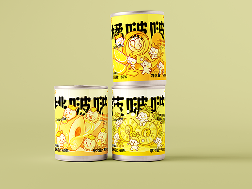 果啵啵|水果罐头插画包装设计