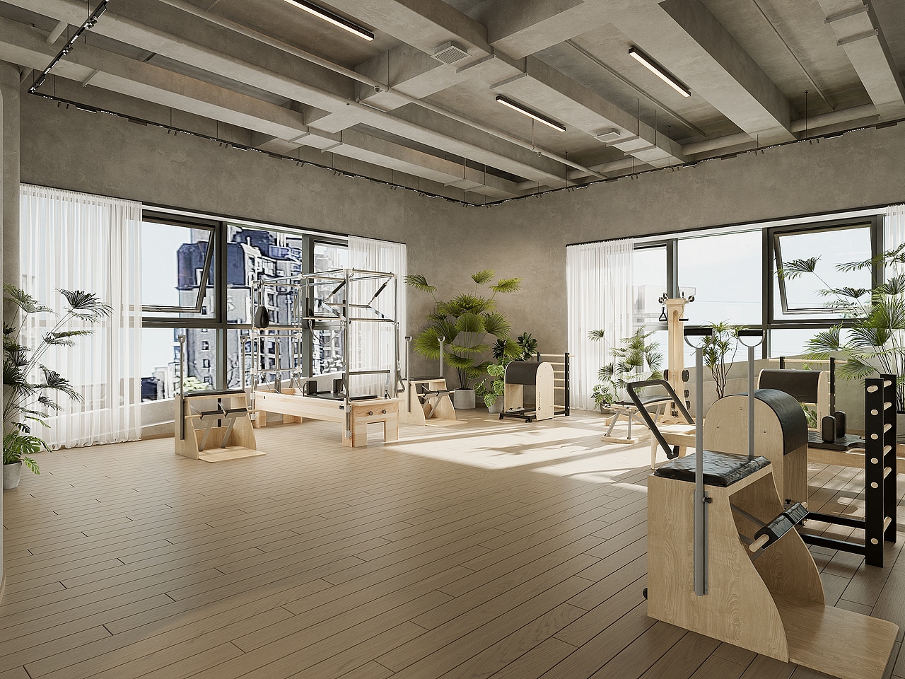 疗愈系瑜伽-普拉提空间:在水泥与木色间 邂逅身心平衡