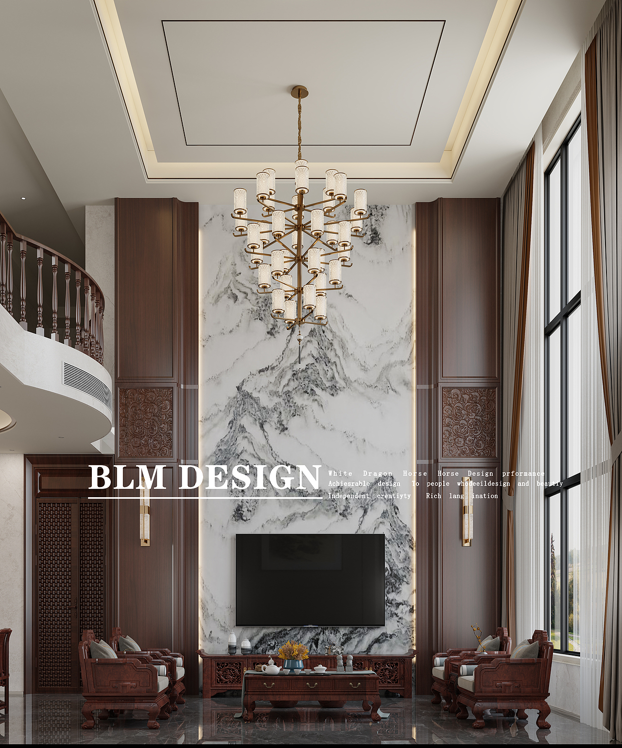 新中式--白龙马效果图