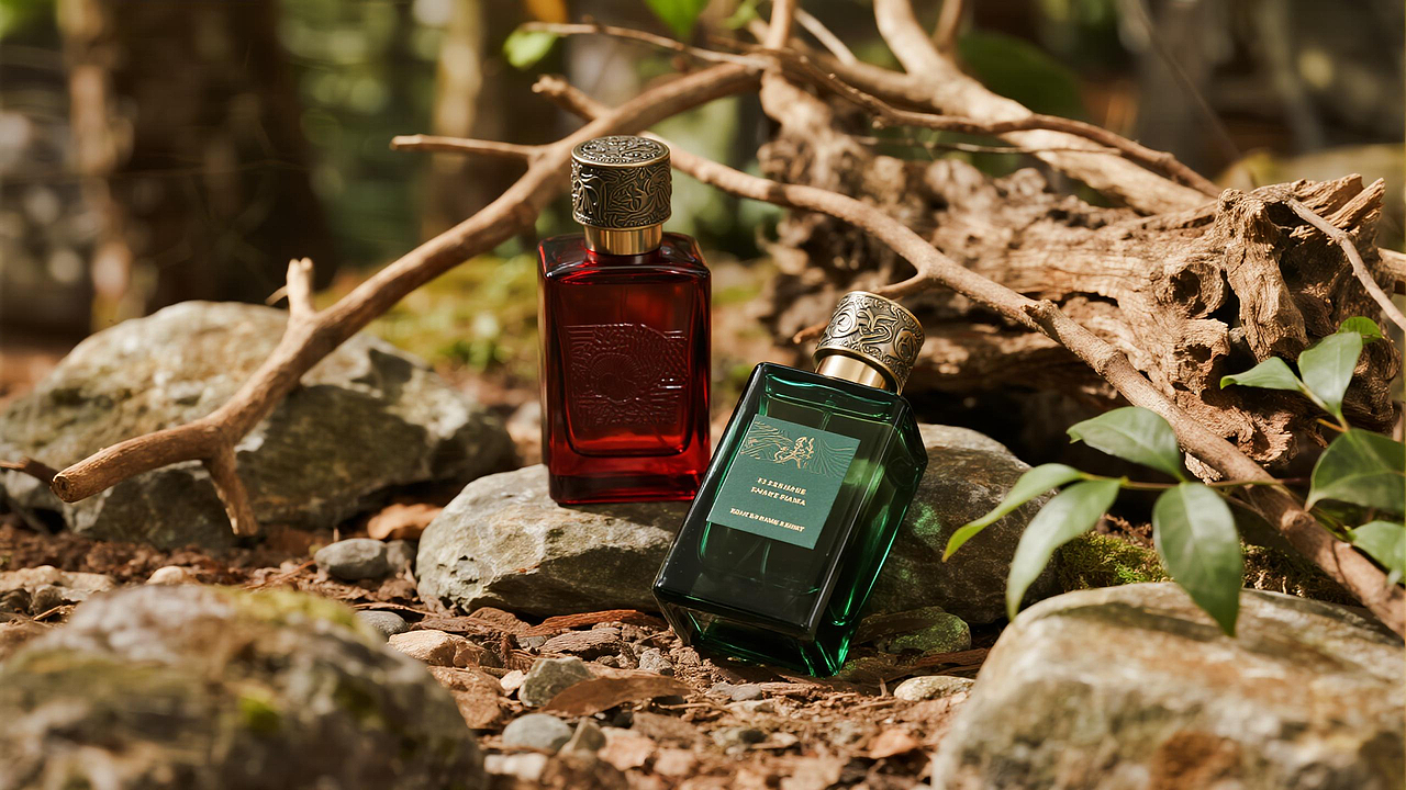 「森林秘香」香水瓶设计:当自然肌理邂逅欧式美学