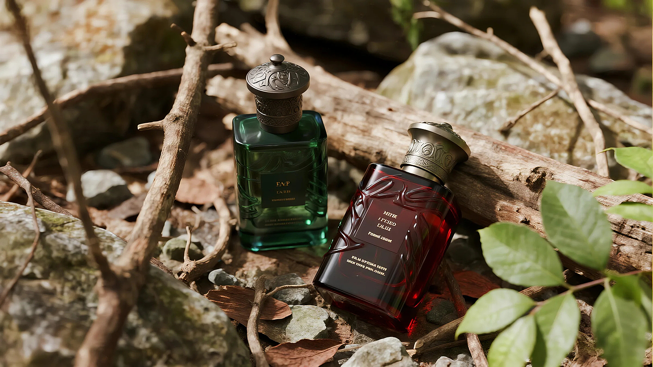 「森林秘香」香水瓶设计:当自然肌理邂逅欧式美学