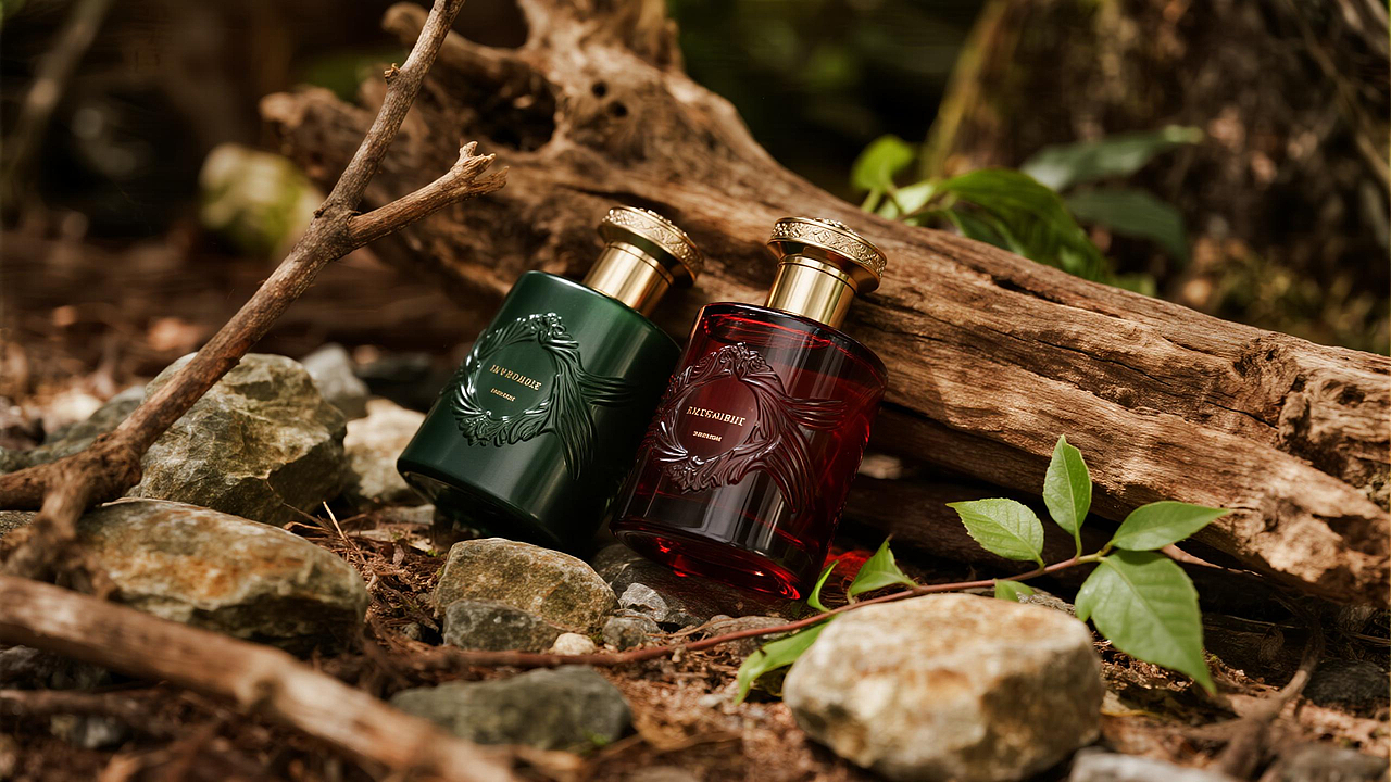 「森林秘香」香水瓶设计:当自然肌理邂逅欧式美学