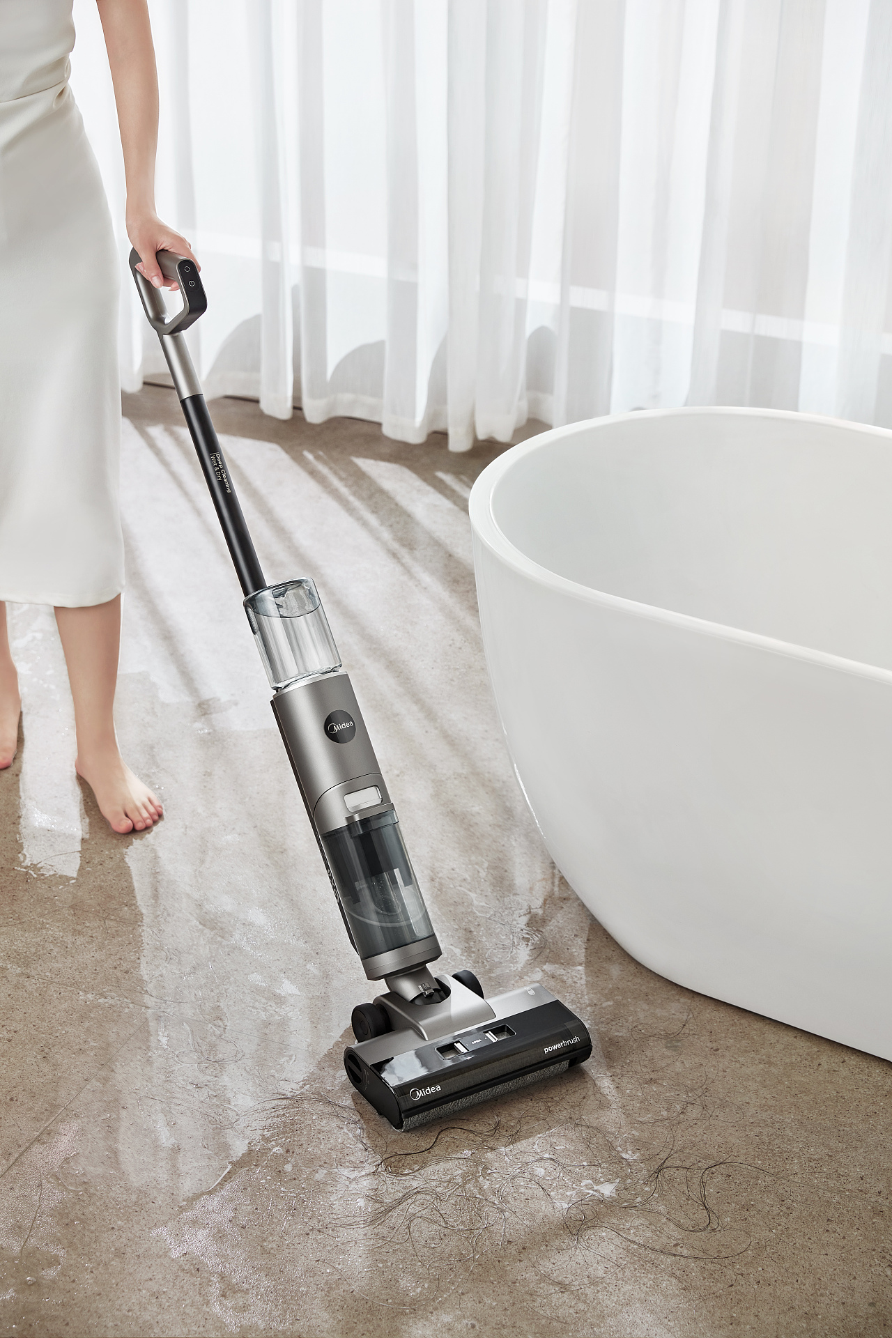 Midea｜美的无尘感套组GX5洗地机+小白盒场景实拍