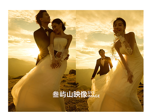 婚纱照一定要拍一组夕阳婚纱照，氛围感绝了
