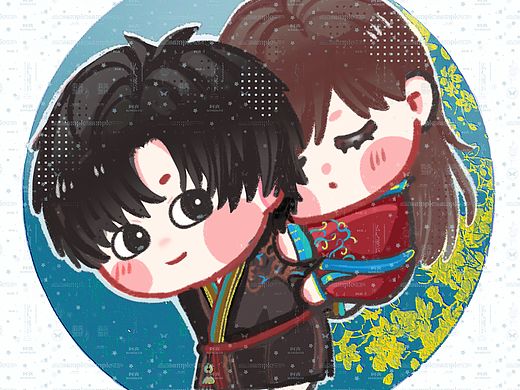 QQ双人贴贴（个人主页-ZNzI0MjI4MzY=） - 商业插画 - 站酷设计师阿喜肩膀疼啊疼啊原创素材 - 站酷ZCOOL