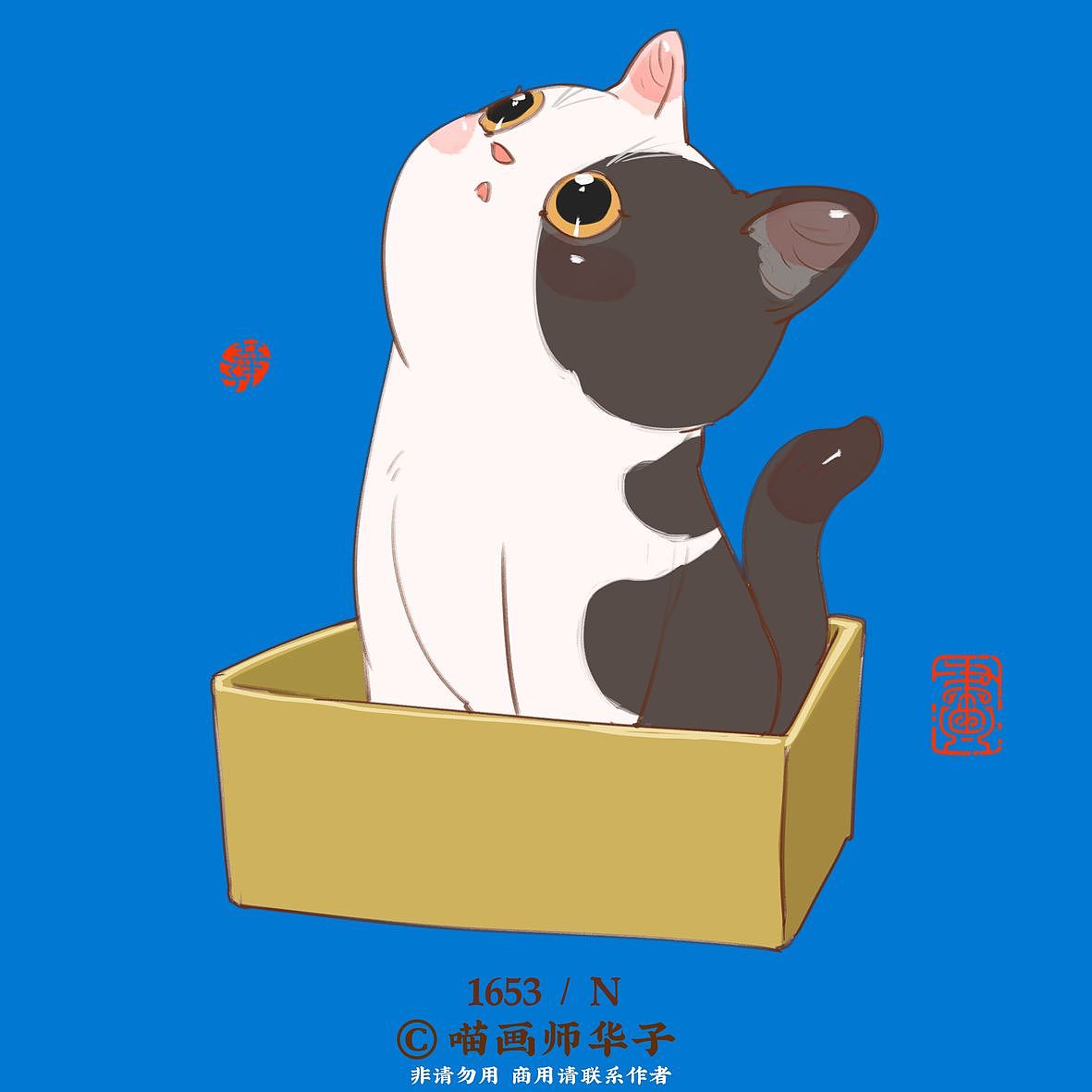 画猫的1700天记录!和猫猫做朋友吧（图ZMzk1NDA5MTky） - 艺术插画 - 站酷设计师喵画师华子原创素材 - 站酷ZCOOL