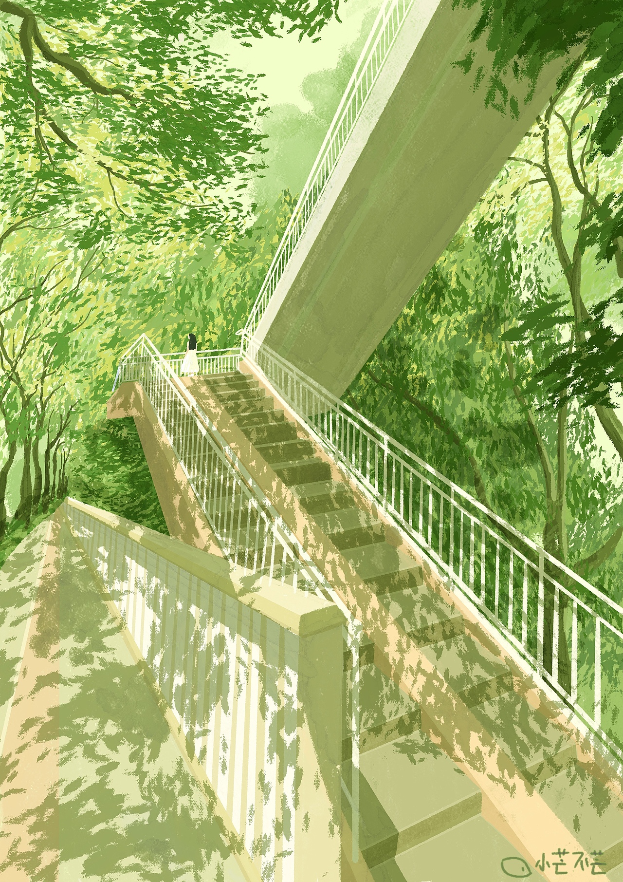 我画的绿色系插画合集