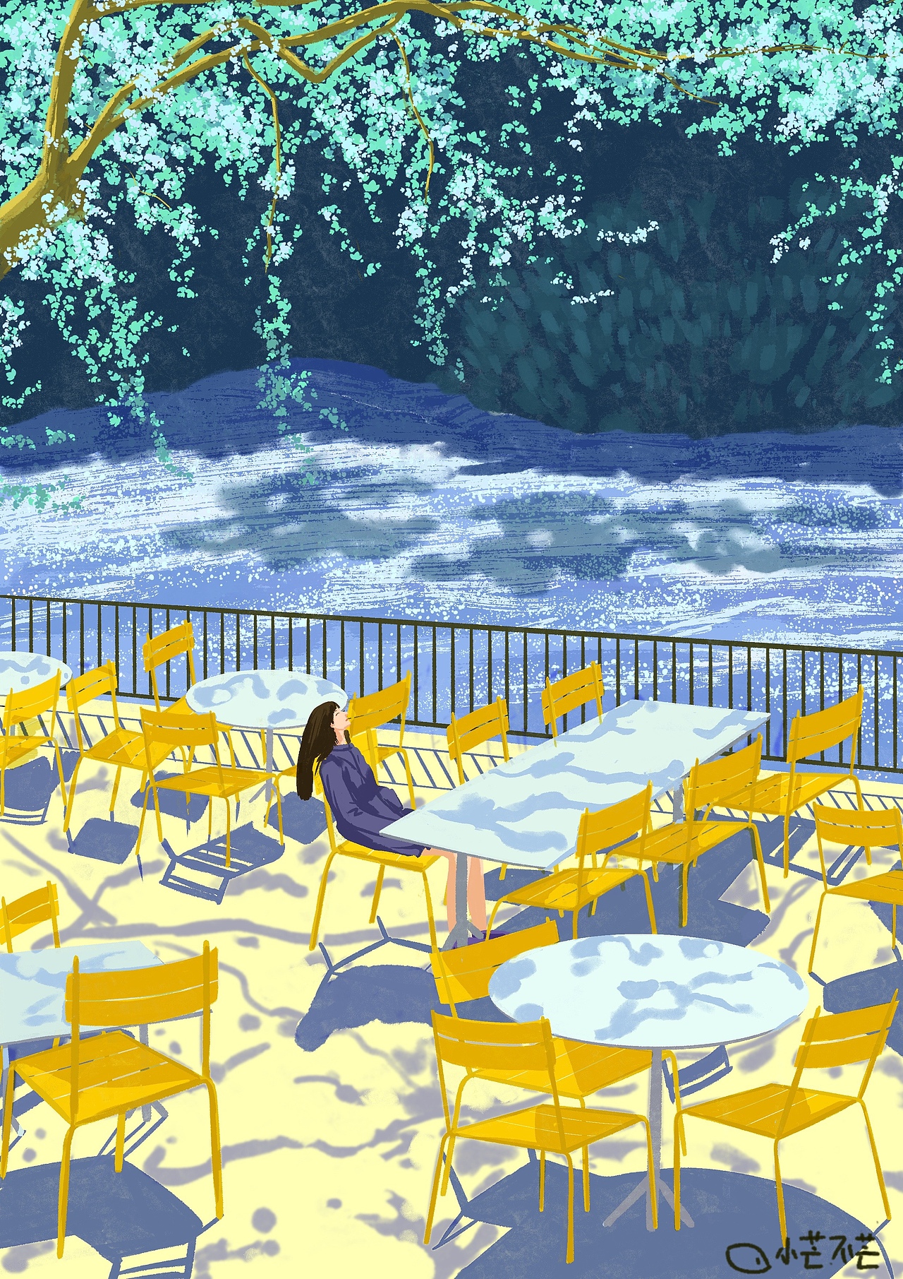 我画的绿色系插画合集