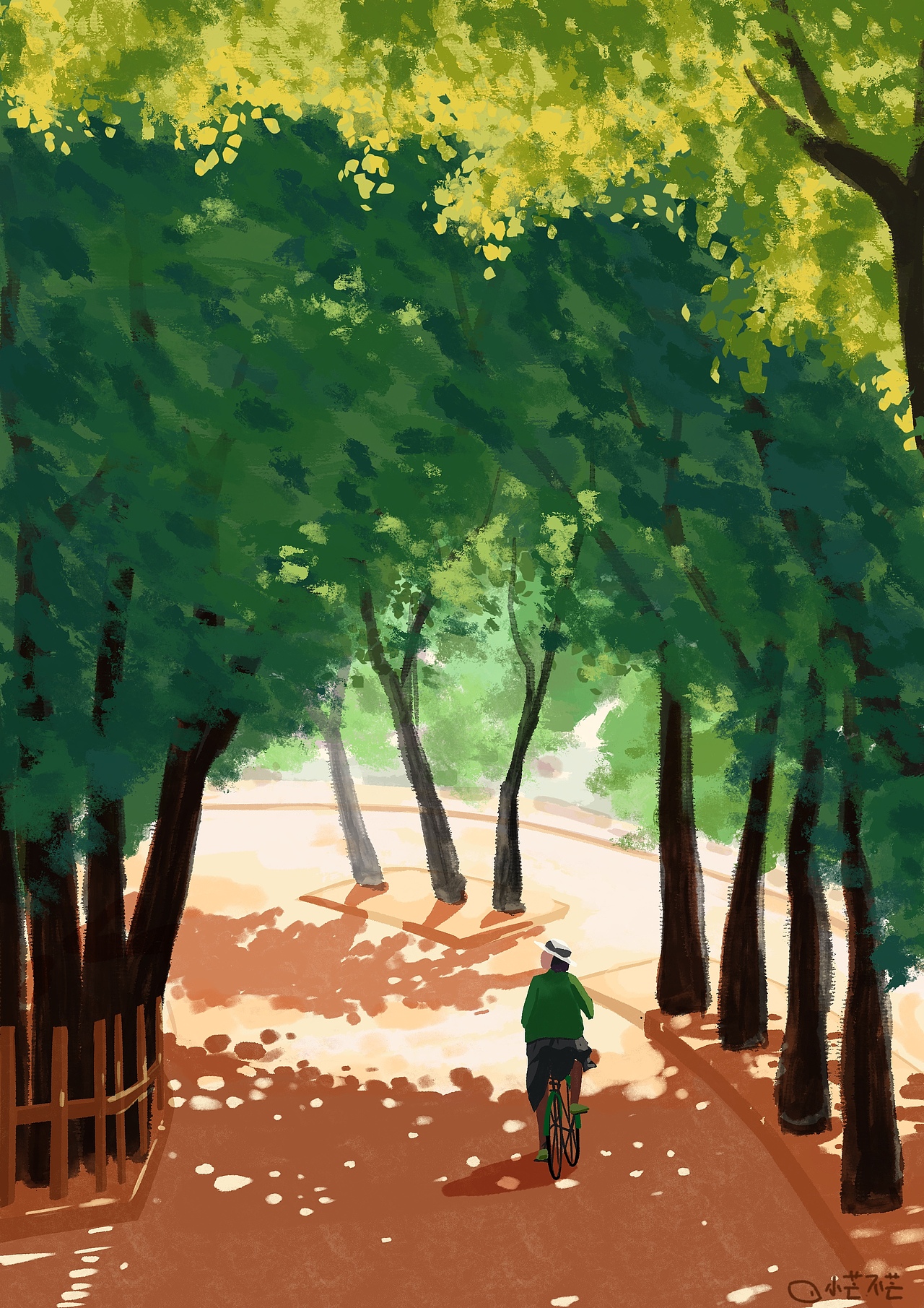 我画的绿色系插画合集