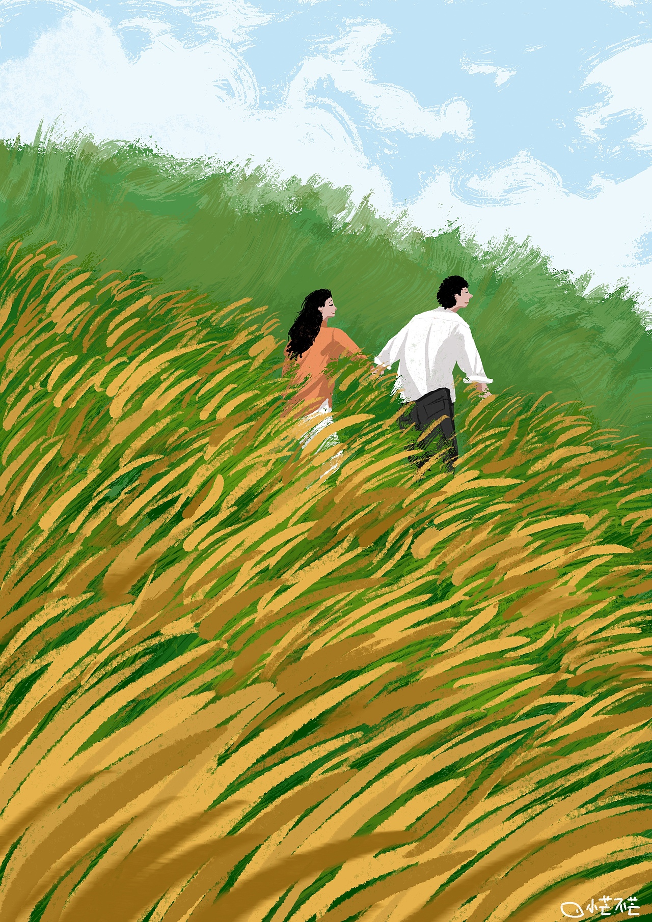 我画的绿色系插画合集