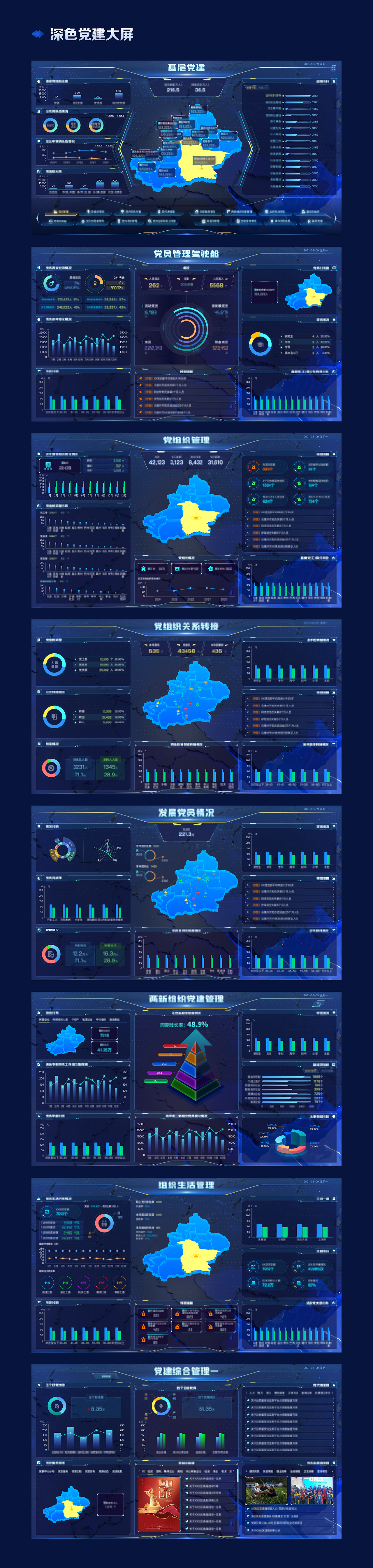 大屏-深藍(lán)色（圖ZMzk1NDM0OTk2） - 其他UI - 站酷設(shè)計師大風(fēng)BIGBIGWIND原創(chuàng)素材 - 站酷ZCOOL