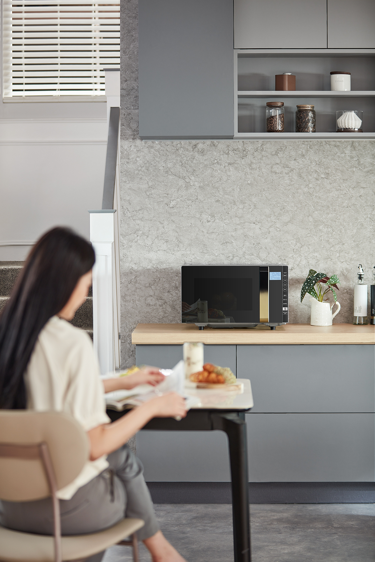 Midea|美的X3-233A微波炉平面场景拍摄