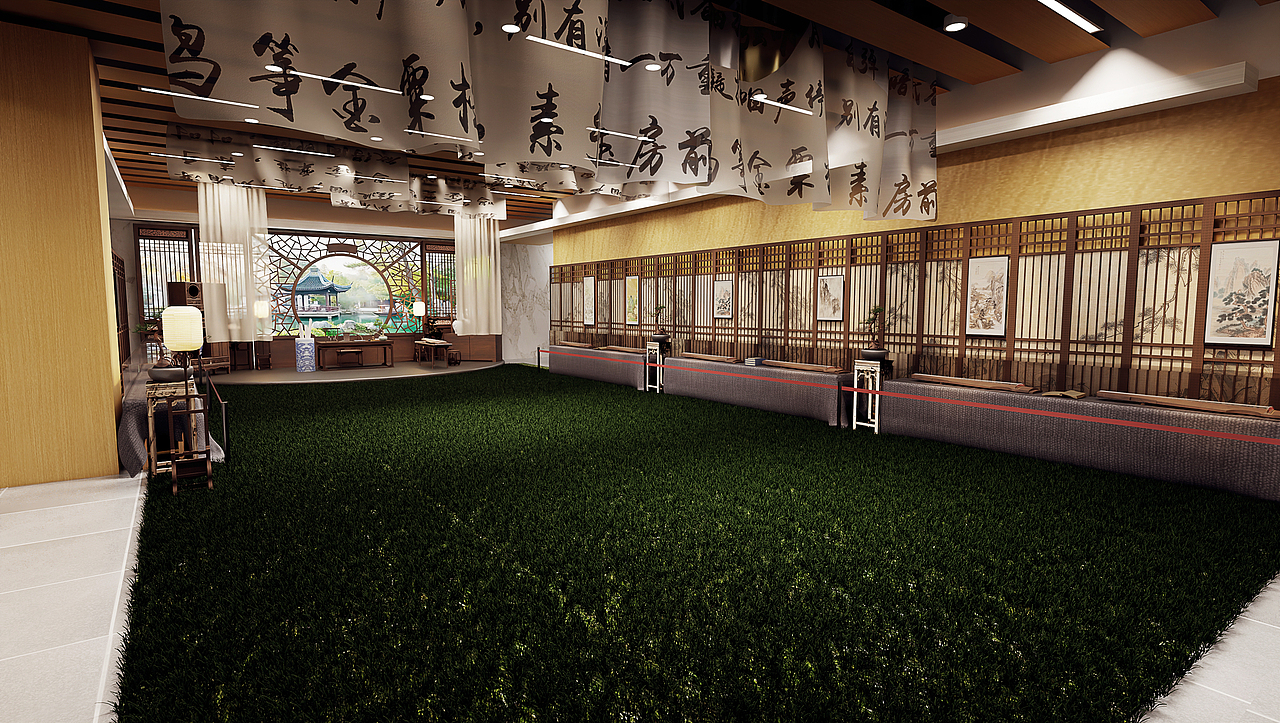 blender古风展览场景设计