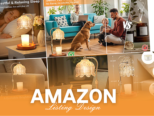 灯具 香薰灯花瓣 -Amazon亚马逊主副图A+设计案例