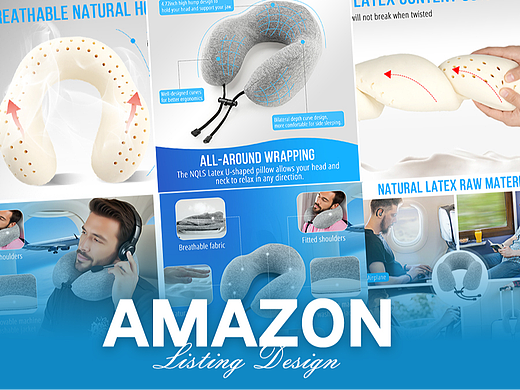 服饰用品 U型枕-Amazon亚马逊主副图A+设计案例