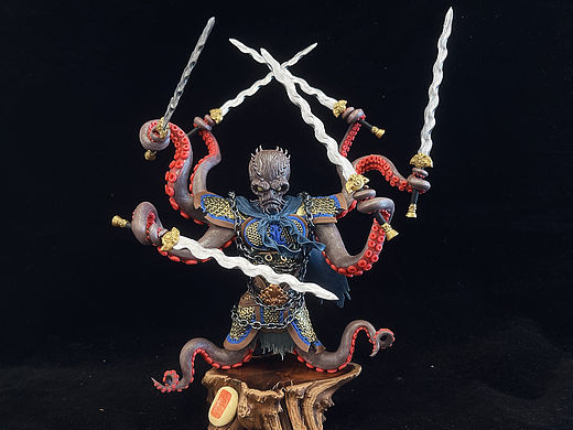 康健面塑作品《哪吒2魔童闹海》
