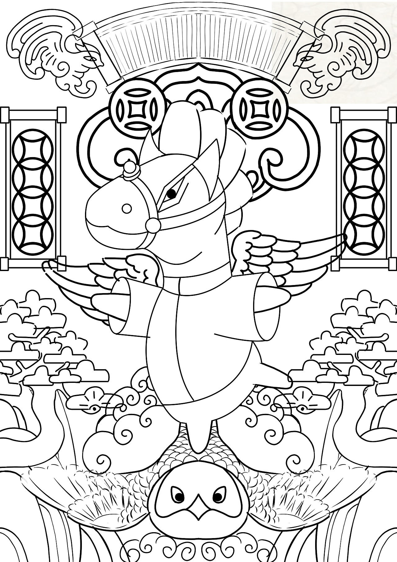 大除秽迹金刚插画设计（图ZMzk1NDU4NzU2） - 商业插画 - 站酷设计师设计师空空原创素材 - 站酷ZCOOL