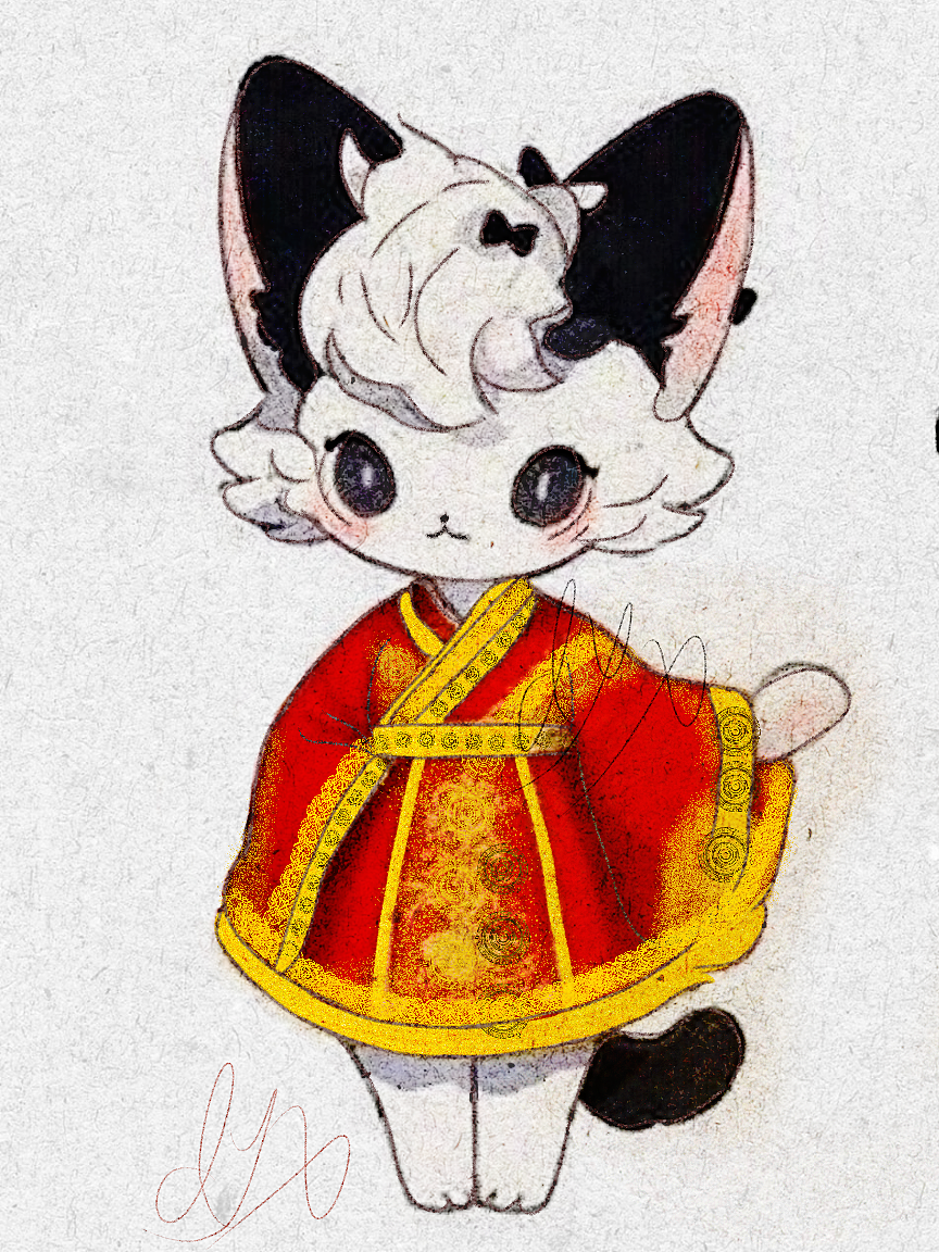 卡通中国风小兔