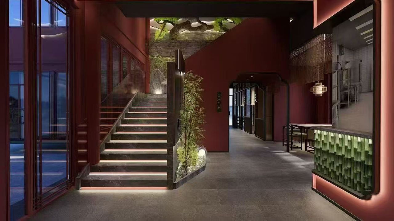 【火锅店-新中式】（图ZMzk1NDcwNTIw） - 酒店餐饮设计 - 站酷设计师空间设计师Wind原创素材 - 站酷ZCOOL