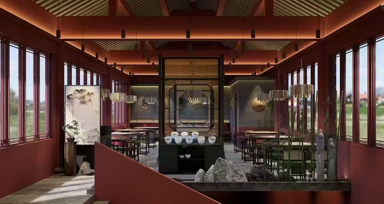 【火锅店-新中式】（图ZMzk1NDcwNTI0） - 酒店餐饮设计 - 站酷设计师空间设计师Wind原创素材 - 站酷ZCOOL