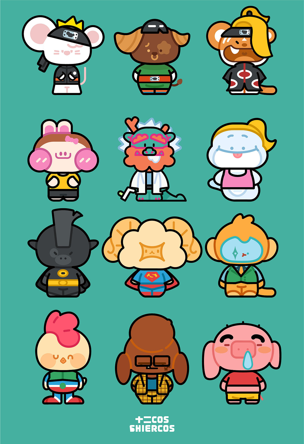 IP形象——十二牛马（图ZMzk1NDc1MTY0） - 新锐潮流插画 - 站酷设计师吴春雷原创素材 - 站酷ZCOOL