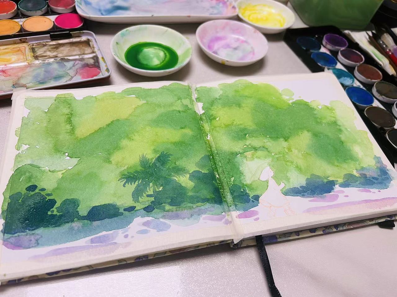 手绘插画 | 走过～（图ZMzk1NDc5MzY0） - 绘本 - 站酷设计师Angela珂珂原创素材 - 站酷ZCOOL