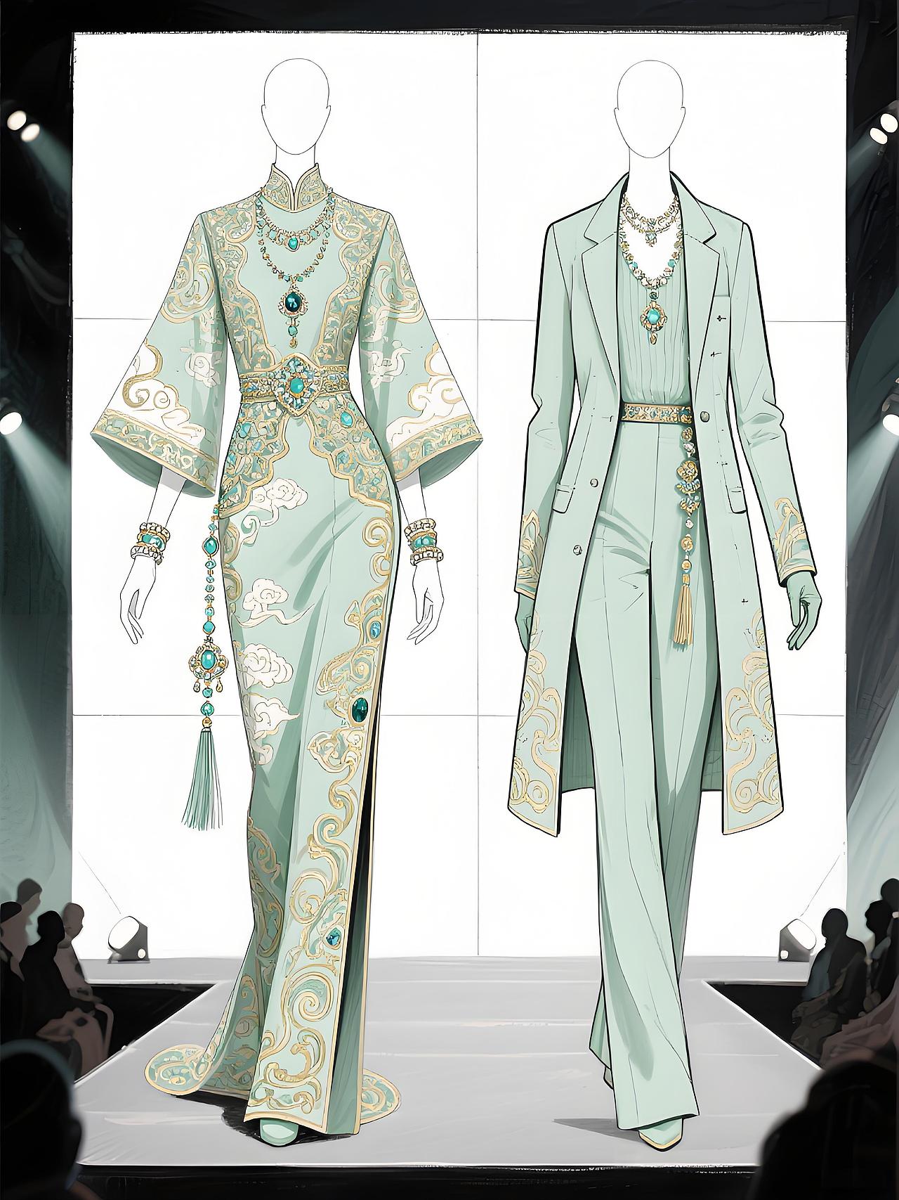 青金藻井纹重塑新中式高定图腾