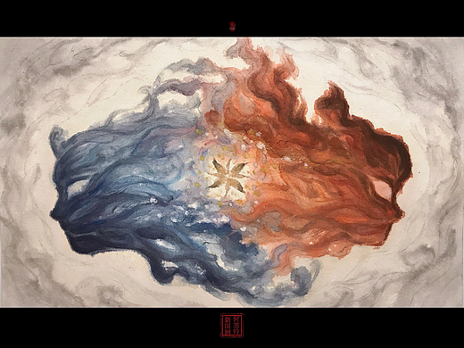 哪吒2片头概念设计原画《毽子结缘》国风水墨艺术动画