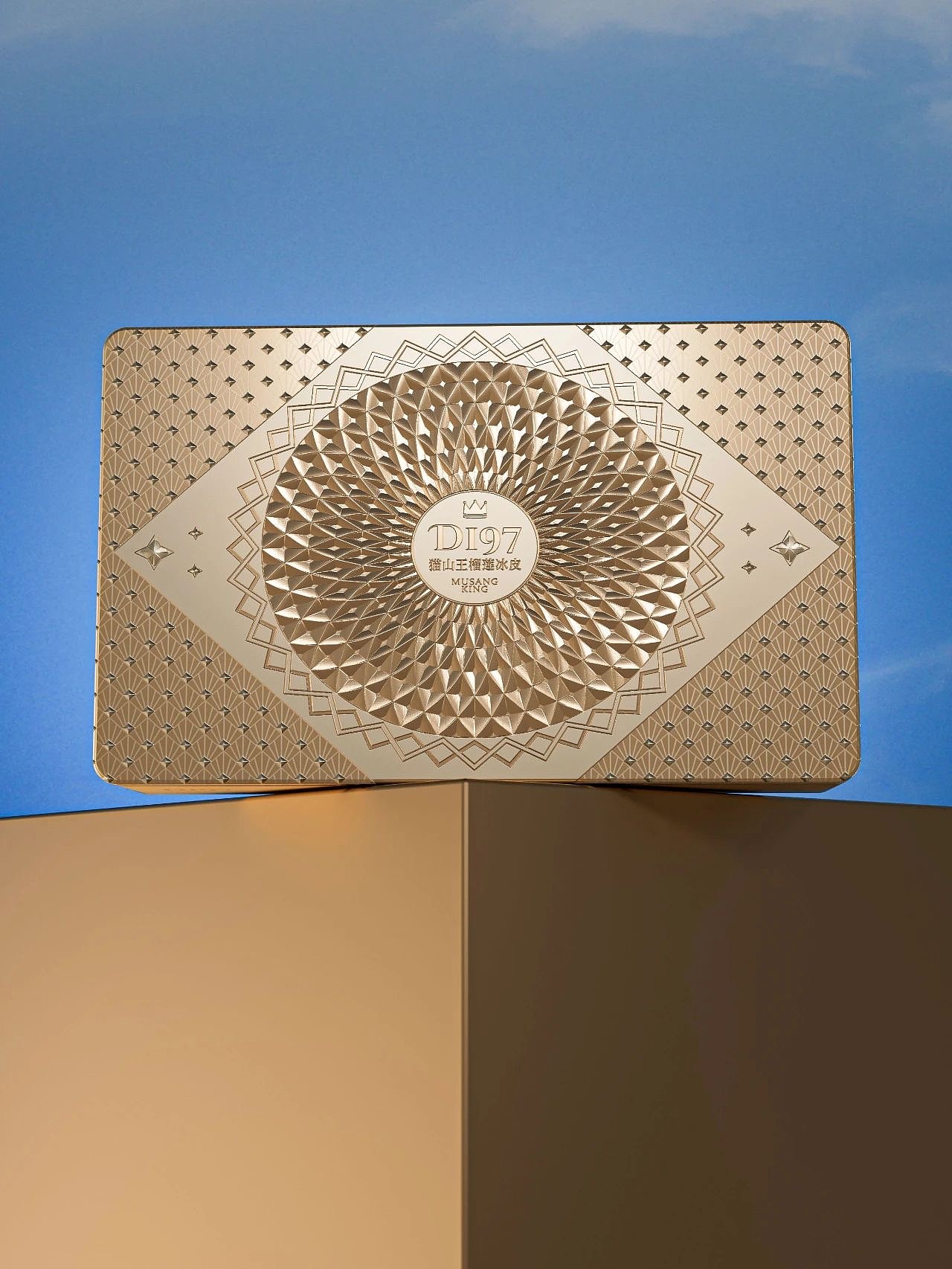 奢华感·榴莲冰皮月饼提盒包装设计（图ZMzk1NDg4MjE2） - 包装 - 站酷设计师张俊添原创素材 - 站酷ZCOOL