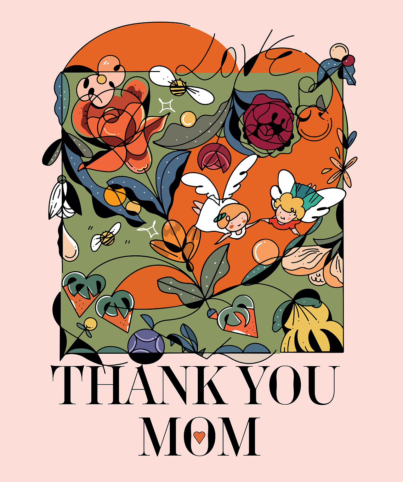 商业插画项目｜丸美母亲节限定礼盒设计