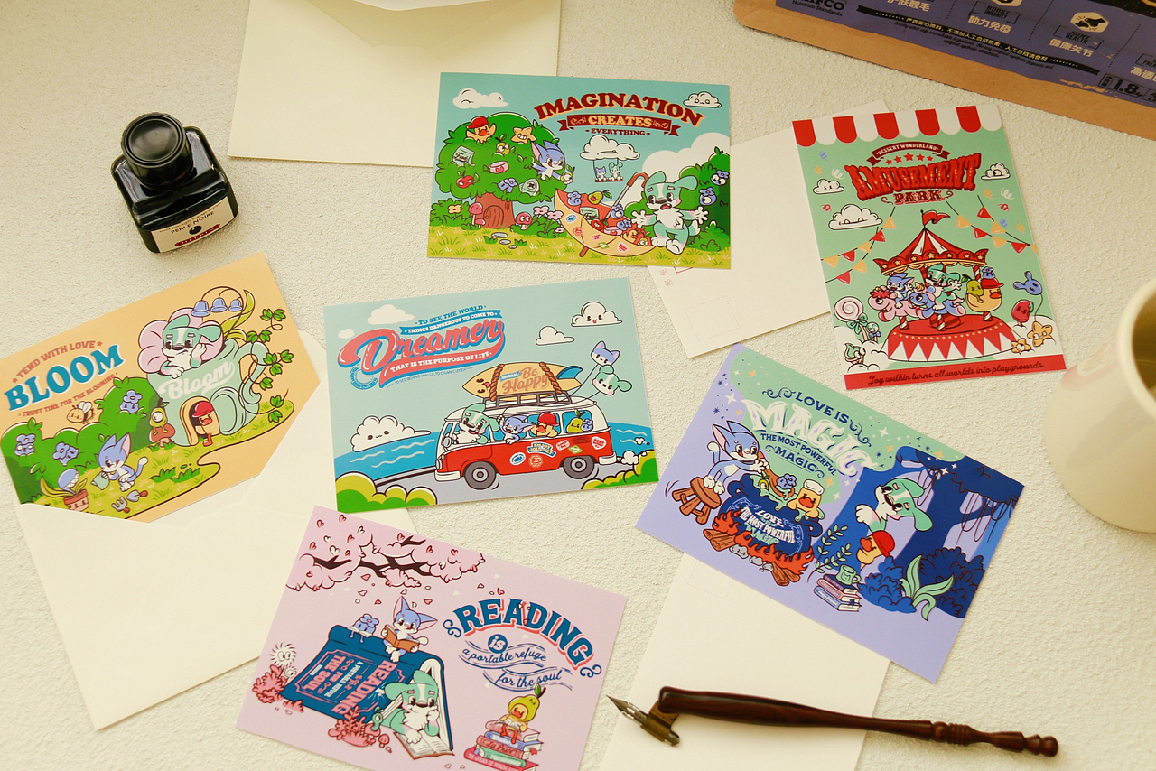 赤诚热烈的夏天!大玛仕原创IP设计【鸭梨狗&蓝美喵】