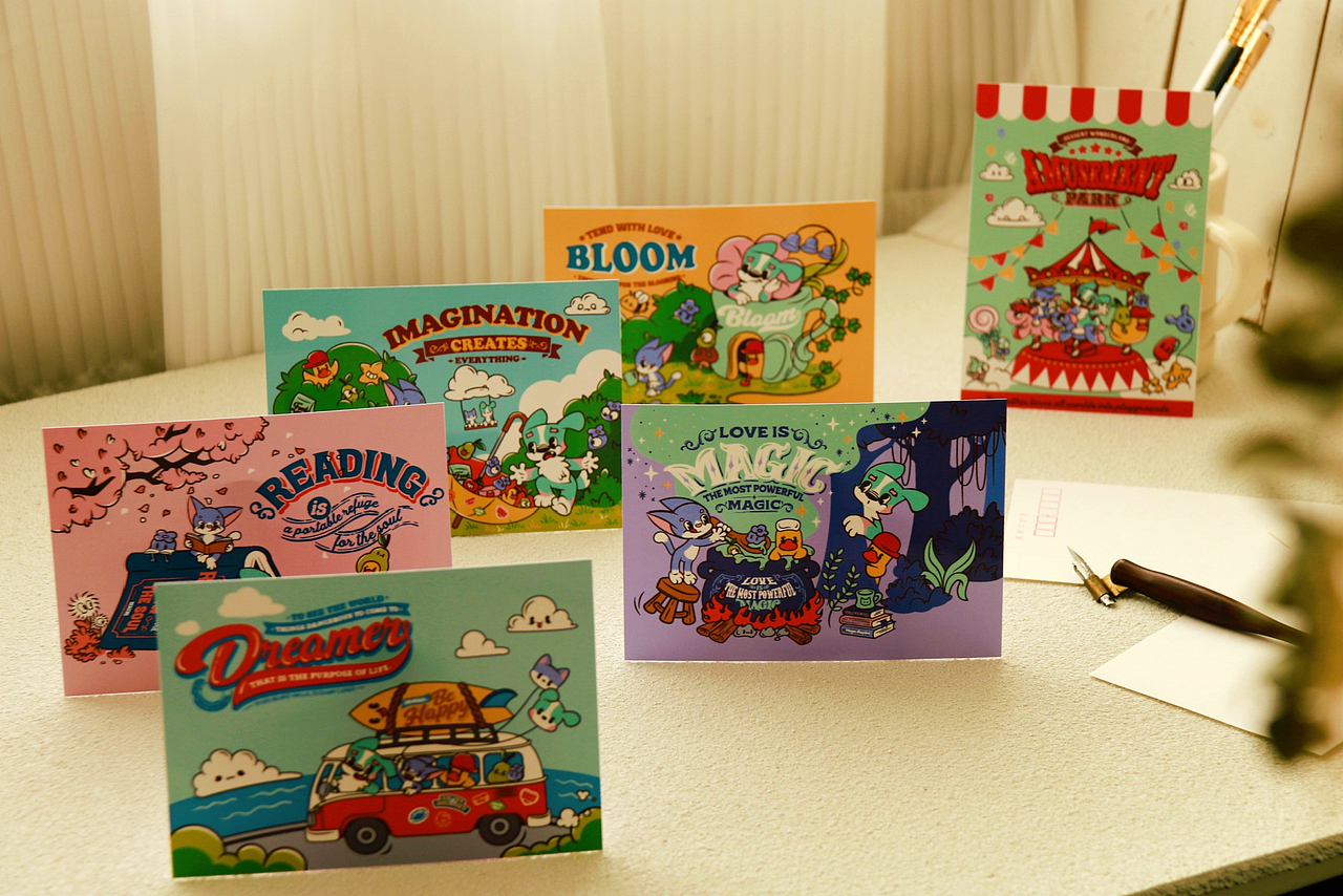 赤诚热烈的夏天!大玛仕原创IP设计【鸭梨狗&蓝美喵】